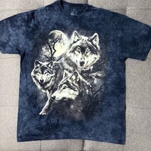 The Mountain T Shirt XL Blue Wolves Tie Dye 2017